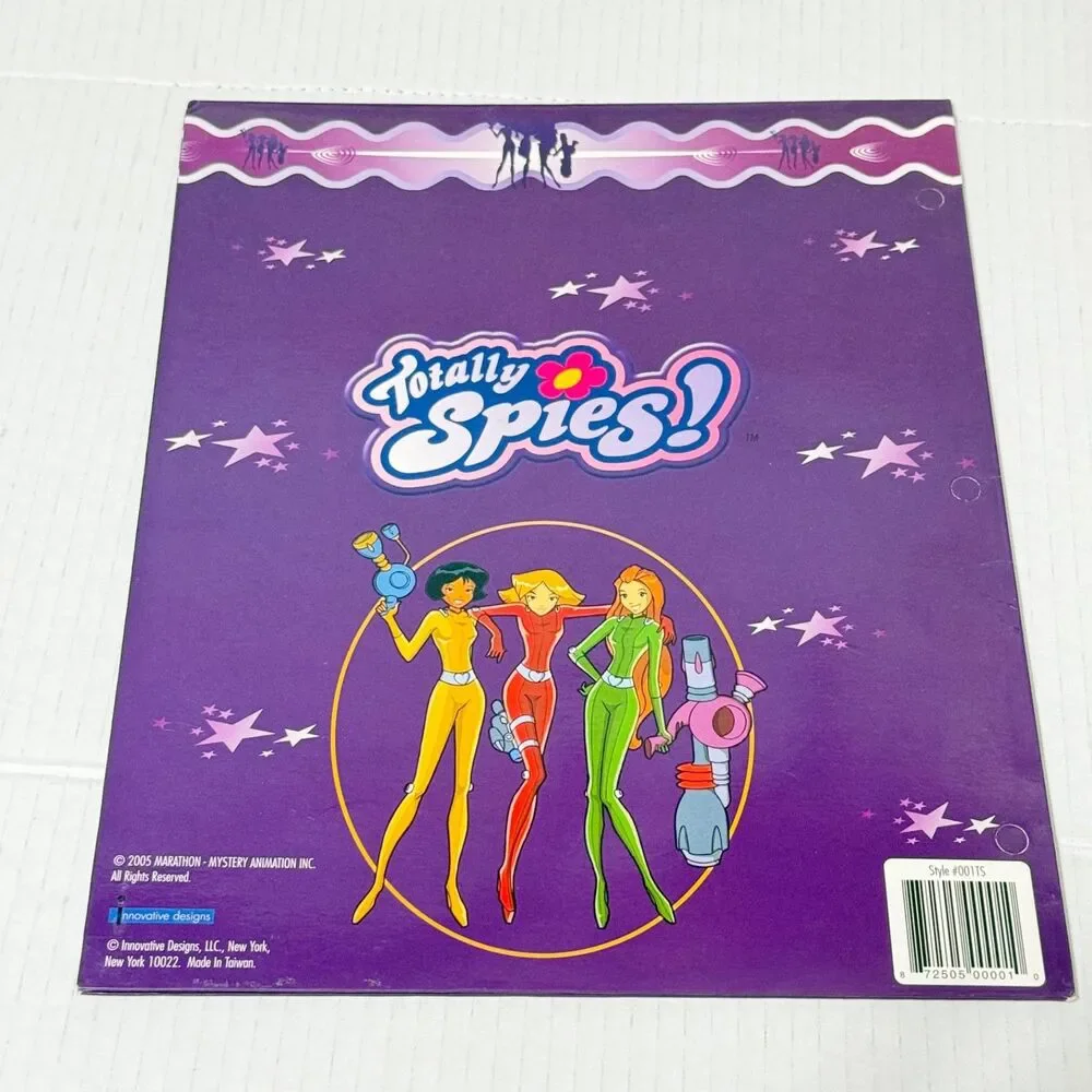 Vtg Totally Spies! Portfolio 2 Pocket Folder Unpunched For 3 Ring Binder RARE
